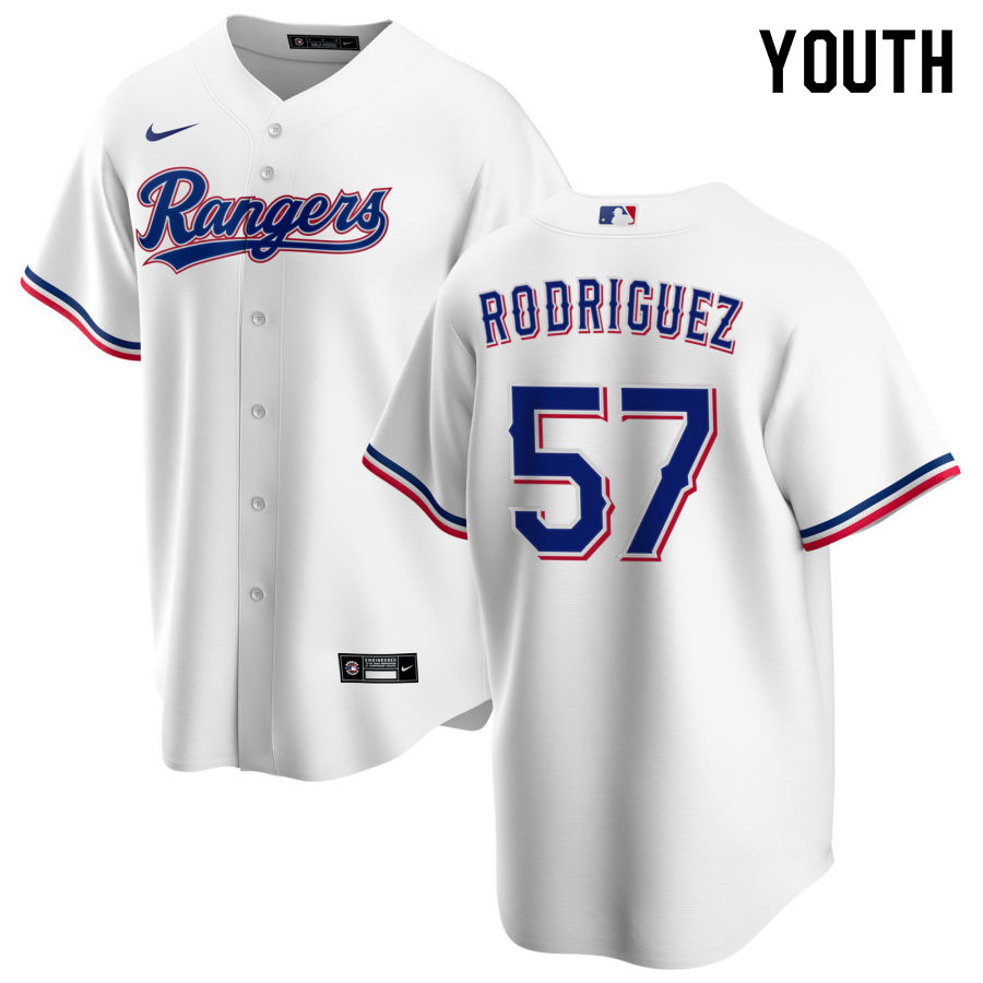 Nike Youth #57 Joely Rodriguez Texas Rangers Baseball Jerseys Sale-White
